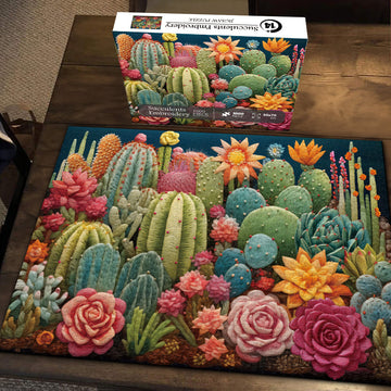 Sukkulenten Stickerei Jigsaw Puzzle 1000 Stücke